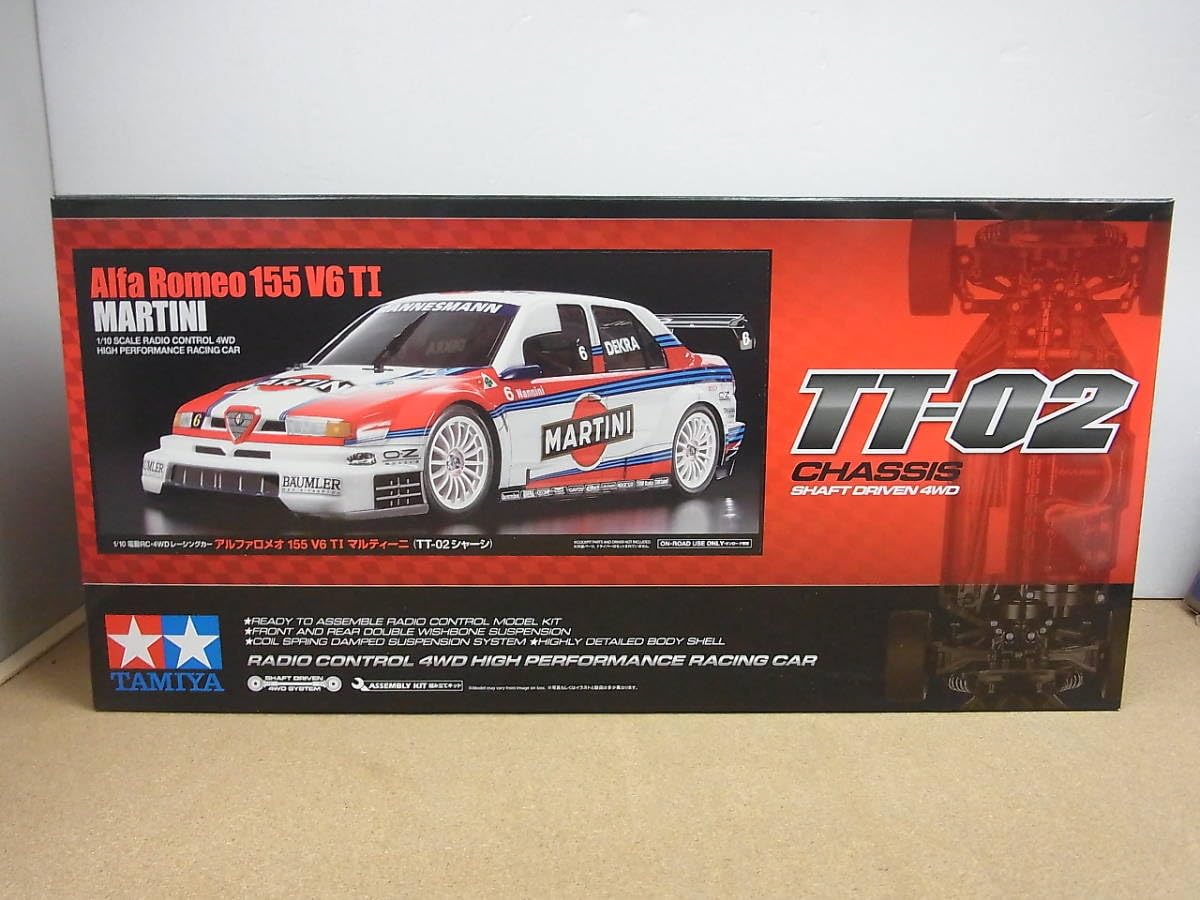 Amazon.co.jp: タミヤ 1/10 ◎TT-02 アルファロメオ155 V6 TI